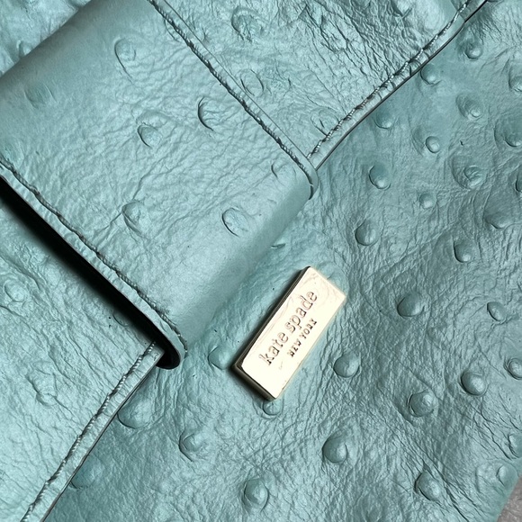 Kate Spade charm city turquoise Ostrich cross body - Picture 2 of 6